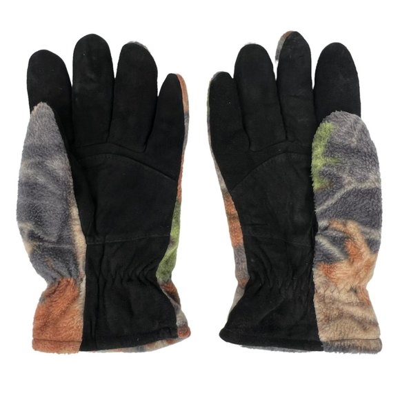3M Thinsulate Camouflage Deerskin Gloves Cinched Wrist 40 gram Adult Small - Picture 3 of 11
